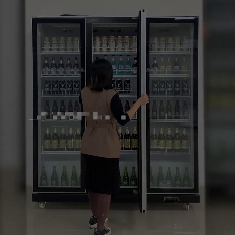 匠思啤酒柜酒吧冷藏展示柜商用四门冰箱冰柜超市保鲜柜三门饮料柜